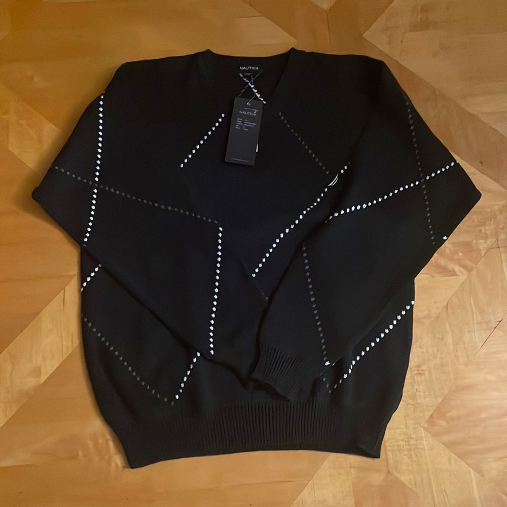 NWT navy blue vintage Nautica sweater